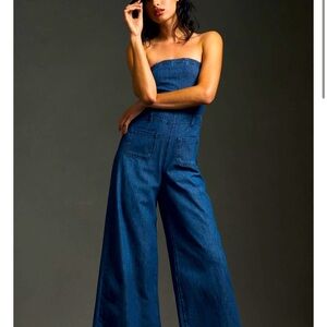 Anthropologie Pilcro strapless denim jumpsuit.  New!  Without tags.